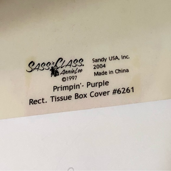 Annie Lee Glazed Resin "Primpin" Rectangle & Square Set of 2 Tissue Boxes Cover - Picture 12 of 16